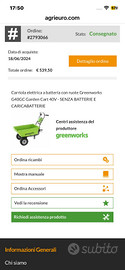 Carriola elettrica Greenworks - senza batteria