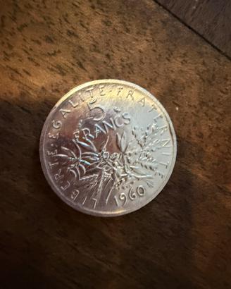 Lotto di 35 monete d argento da 5 franchi