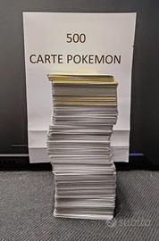 Lotto 500 carte Pokémon originali tutte diverse