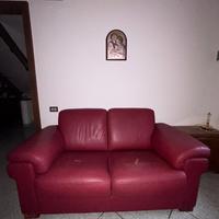 Divano due posti in vera pelle