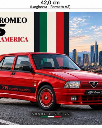 Poster Alfa Romeo 75 Turbo America