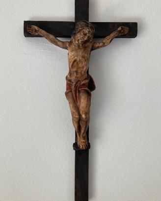 Crecefisso antico legno e gesso