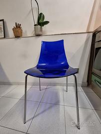 🔵 BOX 4 SEDIE CALLIGARIS ICE – BLU  🔵