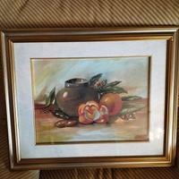 quadro olio su tela natura morta 