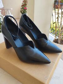 Décolleté nere in pelle 