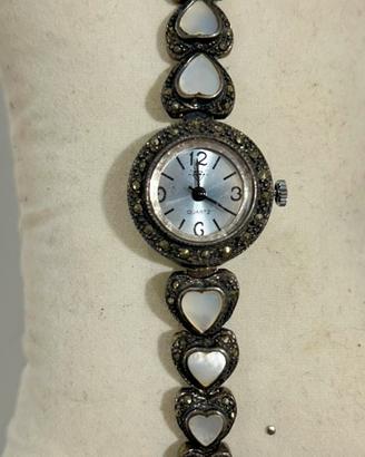 Orologio Donna Vintage in argento e madreperla