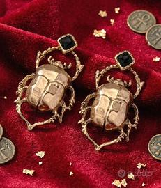 orecchini pendenti scarabeo per donna