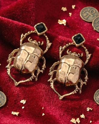 orecchini pendenti scarabeo per donna