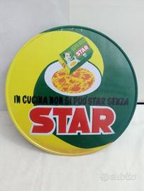 Targa In latta dadi da brodo STAR Diametro 25 Cm. 
