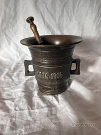 MORTAIO ANTICO CON  PESTELLO  1914/1916