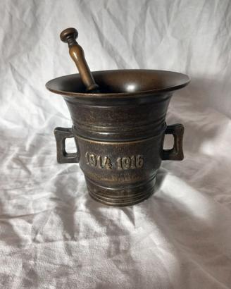 MORTAIO ANTICO CON  PESTELLO  1914/1916