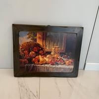 quadro vintage con stampa di frutta 47x37