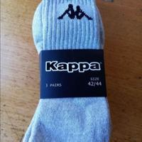 tre paia calzini kappa numero 42/44 colore grigio 