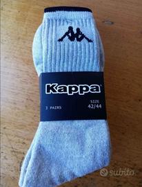 tre paia calzini kappa numero 42/44 colore grigio 