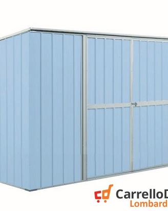 Casetta giardino in Acciaio 345x186cm azzurro