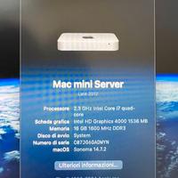 Mac Mini late 2012 (Server), I7@2,3GHz, 2 HDD