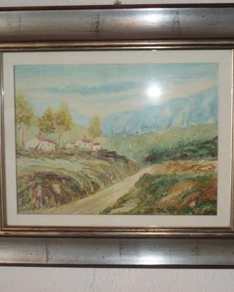 Quadro tecnica olio su tela " Colline a Tarcento "