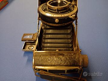 Fotocamera pieghevole vintage Welta Perle anni 30