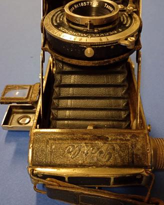 Fotocamera pieghevole vintage Welta Perle anni 30