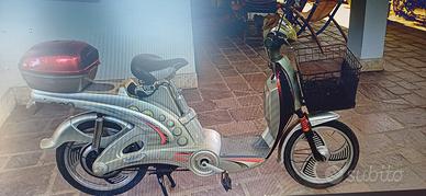 bicicletta elettrica con bauletto