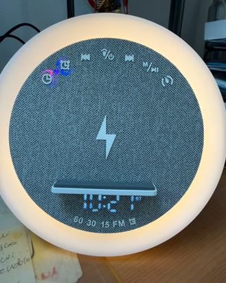Cassa Bluetooth 4 in 1 Ricarica Wireless e Sveglia