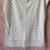 T-SHIRT BIANCA CON POIS NERI TEZENIS - TAGLIA S
