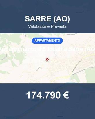 Immobile in asta di 117 m² con box auto a Sarre