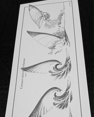 Poster 100 cm vintage Windsurf Jean-Olivier Héron 