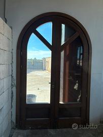 Portone blindato in castagno