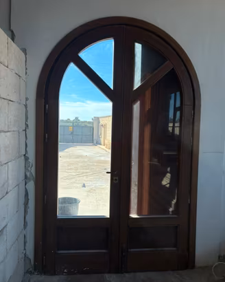 Portone blindato in castagno