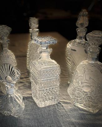 Raccolta 6 decanter per liquori