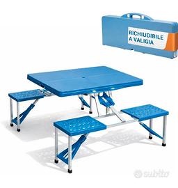 Tavolo pieghevole da pic nic con sedie