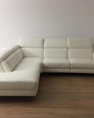 divano in pelle bianca poltrone sofà come nuovo