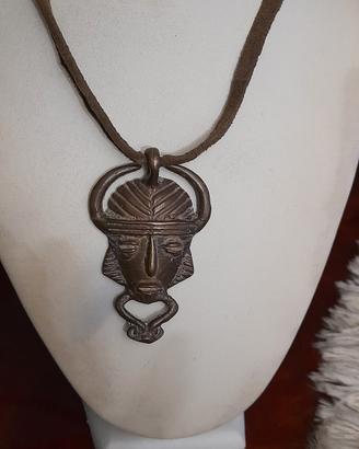 ciondolo maschera africana per collana 
