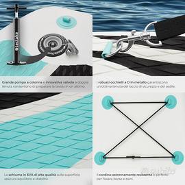 SUP gonfiabile Tectake con sedile kayak, paddle