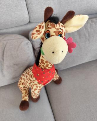 Eymobad Giraffa di Natale, 30 cm, dolce giraffa con sciarpa, morbido peluche per bambini, giocattolo ecologico per ragazze e ragazzi