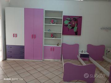 Cameretta moderna rosa/viola