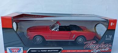 FORD MUSTANG RED 1964-1/2  MOTOR MAX CLASSIC 1:18