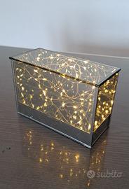 Lampada d'arredo in vetro con luci led