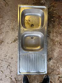 Lavandino 2 vasche e sgocciolatoio