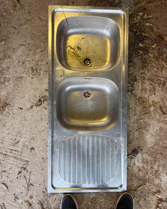 Lavandino 2 vasche e sgocciolatoio