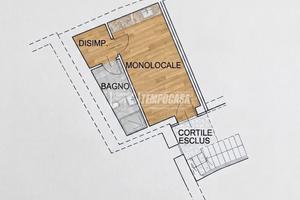 MONOLOCALE CON CORTILE ESCLUSIVO E BOX !