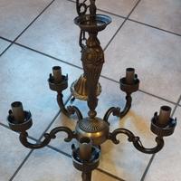 Lampadario In Bronzo A 5 Bracci