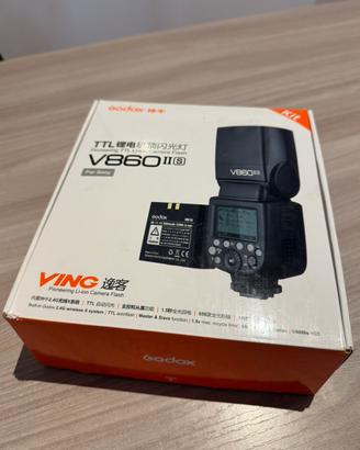 Flash Godox V860II-S TTL per Sony – mai usato