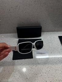 ysl yves saint laurent occhiali da sole bianchi