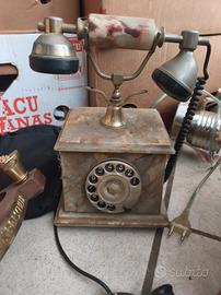 telefono vintage in marmo 