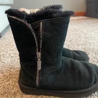 Ugg neri alti con brillantini