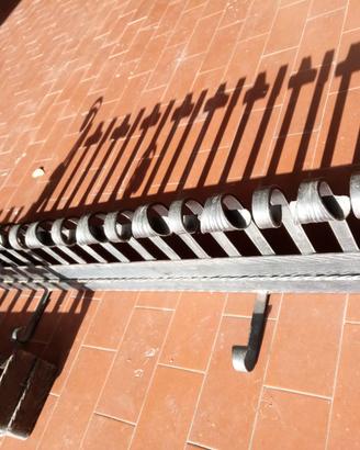 Frontale in ferro battuto per camino, barriera