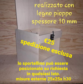 Nido per calopsitte con sportellino ispezione