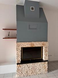 Camino a Legna ventilato con vetro protettivo